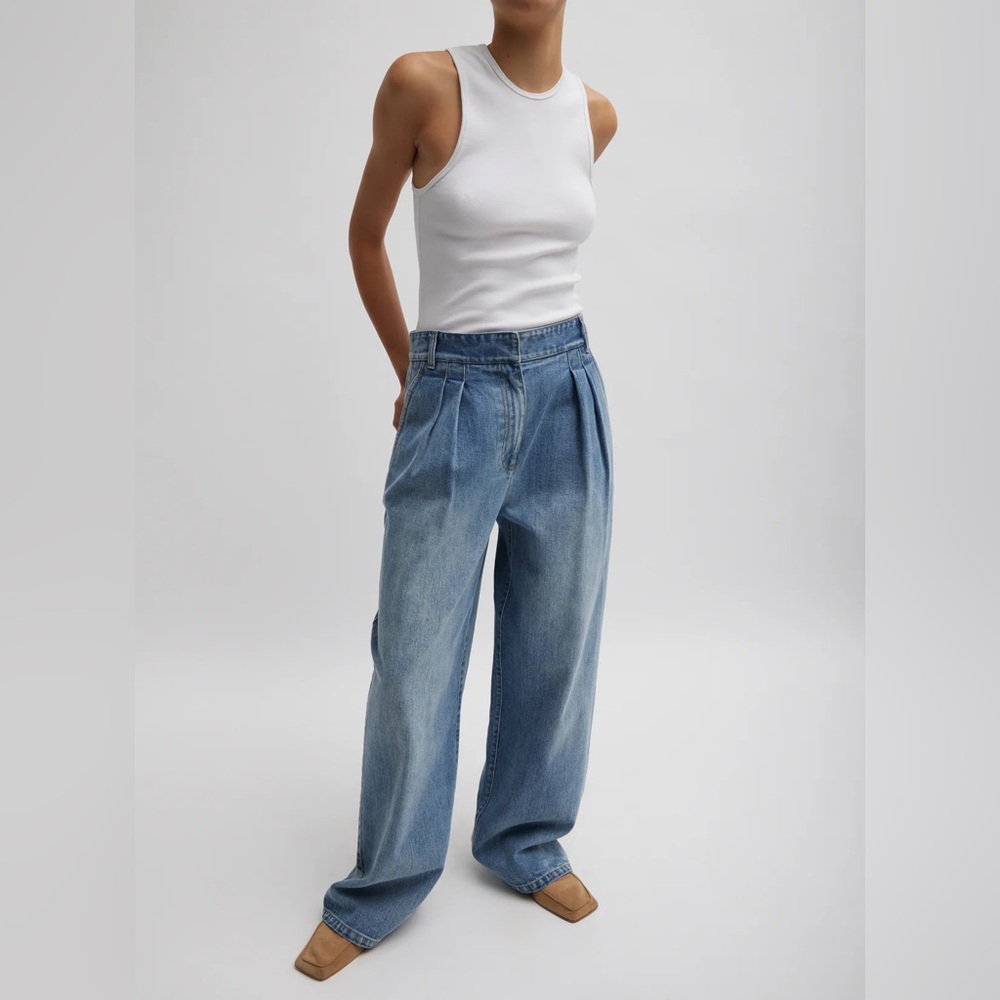 Tibi Stella Jean wide leg baggy belted 30